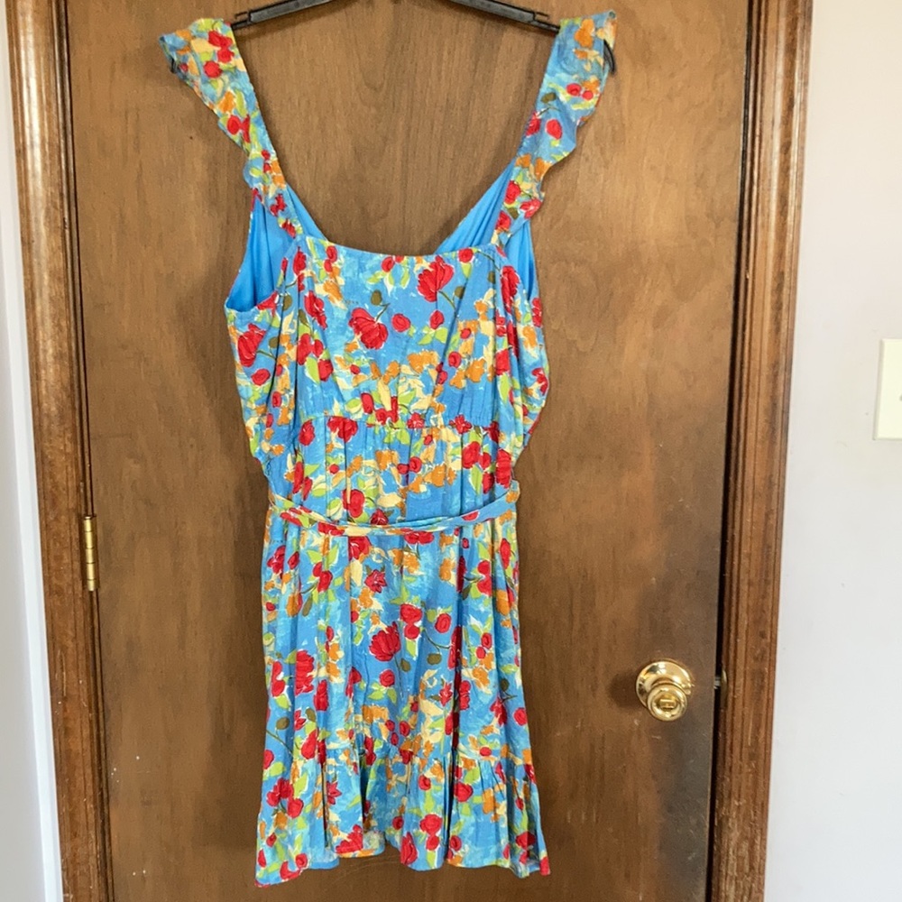 LC Lauren Conrad floral print faux wrap dress w elastic boho western XXL - Picture 13 of 15